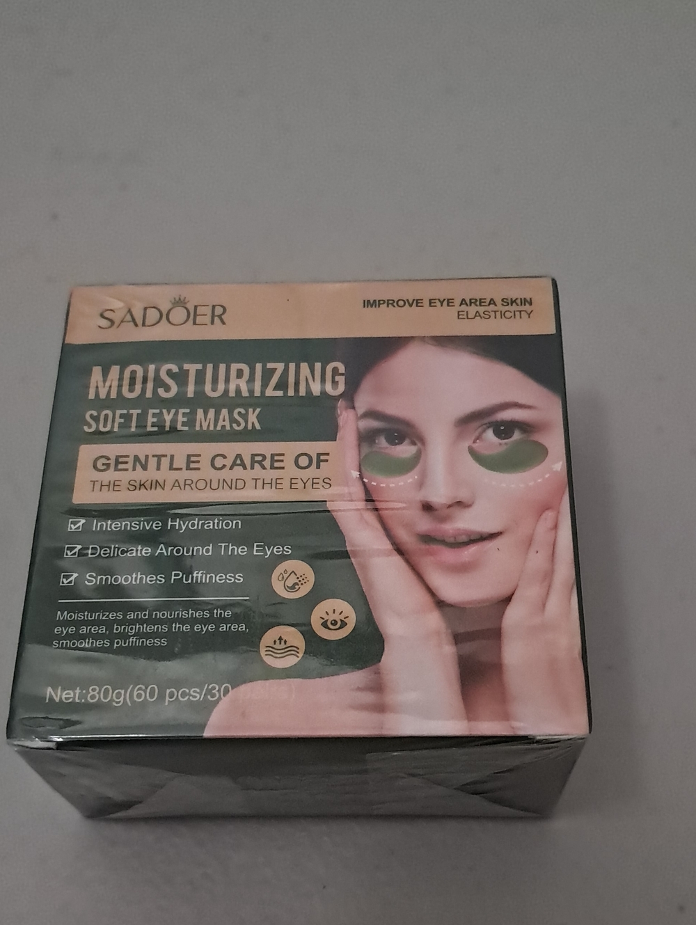 Sadoer Moisturizing Soft Eye Mask - Green | Gentle Eye Care New, Never Open
